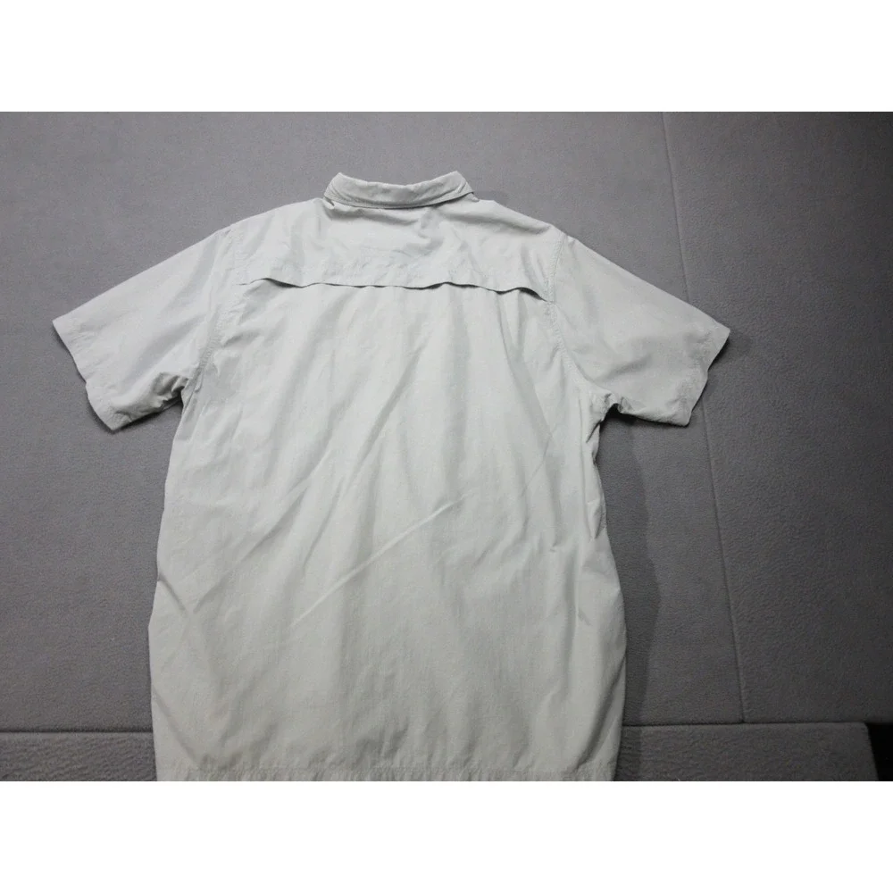 The North Face Shirt Mens XL Gray Vented Outdoor Button Up Fishing Camp Casual